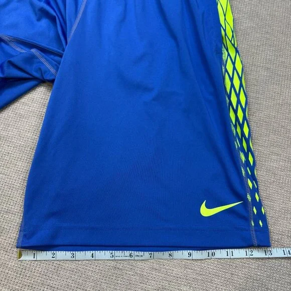Nike Dri Fit Mens Blue Basketball Shorts Elastic Waist Inner Drawstring Size M - Picture 12 of 13